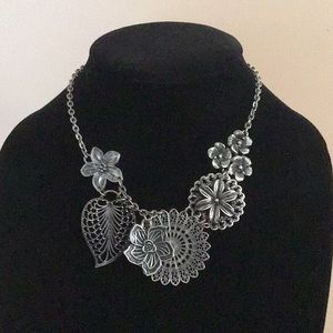 Premier Design Silver Floral Necklace